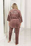 Домашній жіночий комплект трійка, фото 3