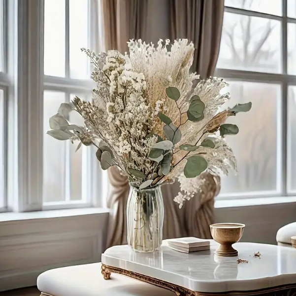 Букет сухоцвітів із пампасної трави Бохо-шик, фото 1