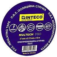 Ізострічка PVC Inteco 17 мм*0,13 мм*10м (факт. намот 4,5м) синя,ізострічка синя, ізострічка Inteco, ізострічка 10м