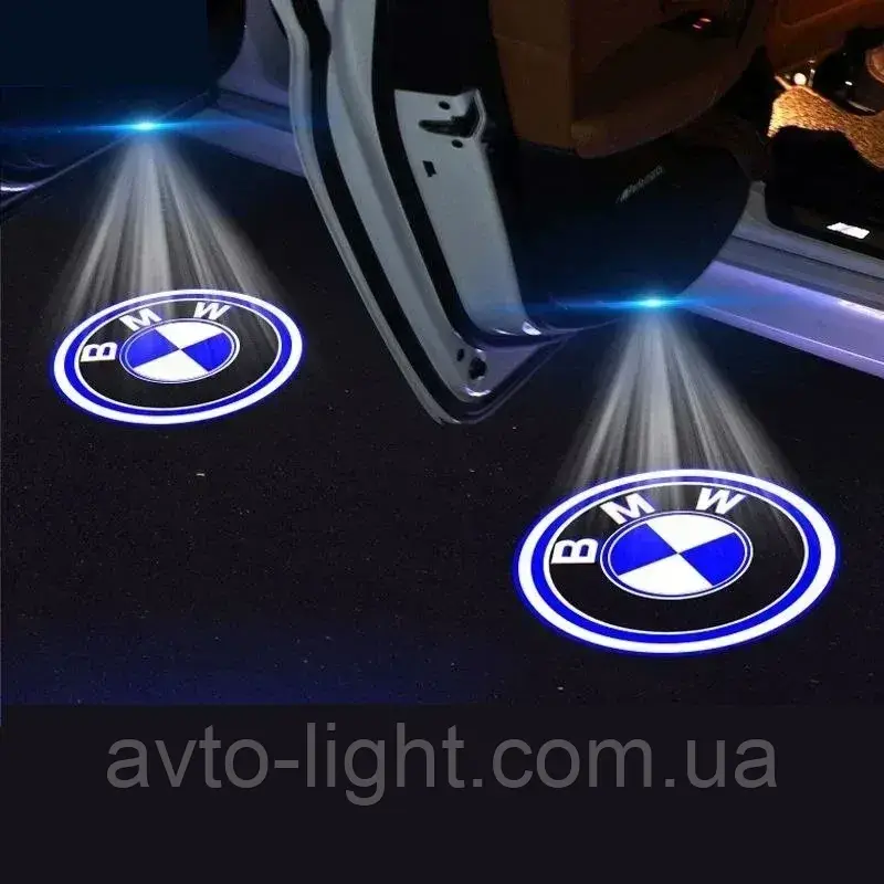 Підсвітка дверей проекція логотипу BMW led Набір 4 шт., фото 1