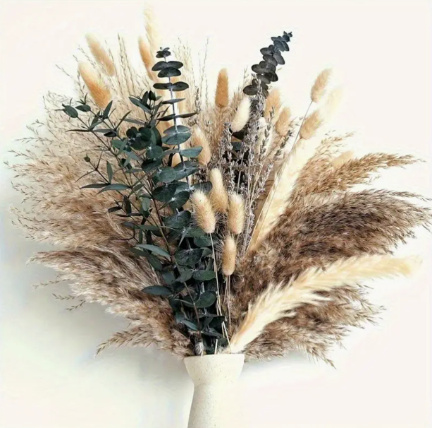 Букет сухоцвітів із пампасної трави Бохо-шик, фото 1