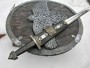 Середньовічний набір ручної роботи комплект "Меч Перун" + "Щит Орел"