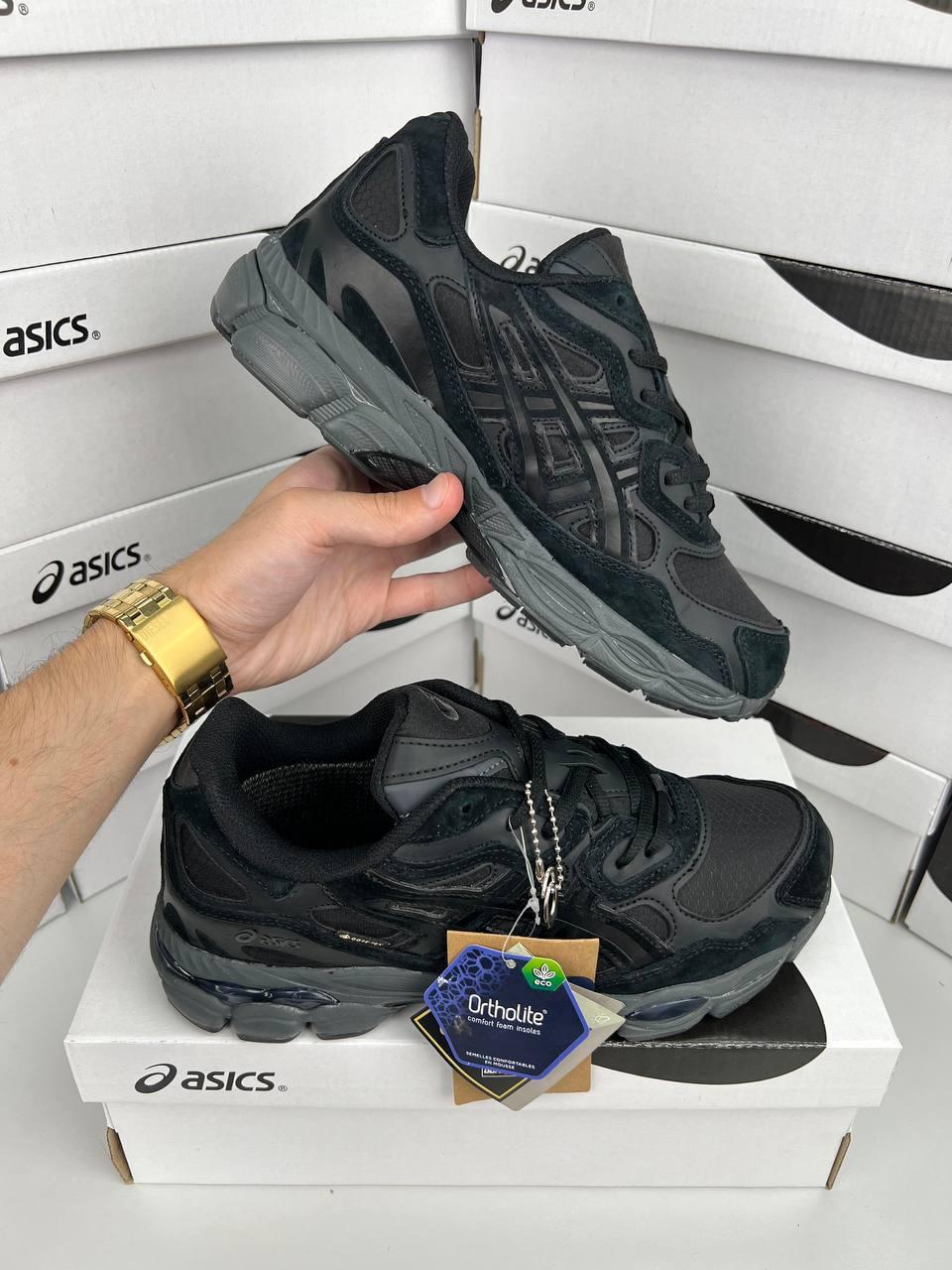 Чоловічі кросівки Asics Gel Nyc GTX Black Чорні Взуття Асікс Гель Нук Гор-Текс замша термо еврозима, фото 1