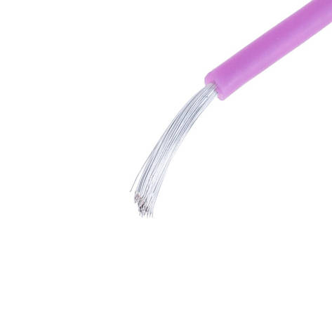 Силіконовий дріт 20AWG (0.5mm2-100/0.08TS) фіолетовий, 1 м, фото 1