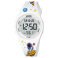 Дитячий наручний годинник Skmei 1865 kids астронавт (Білий)