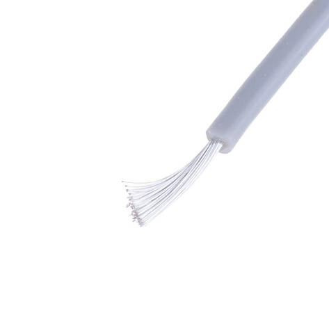 Силіконовий дріт 22AWG (0.3mm2-60/0.08TS) сірий, 1 м, фото 1