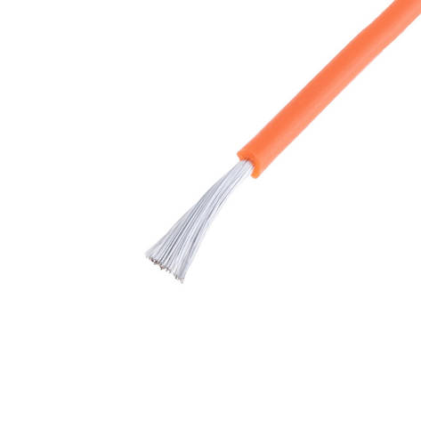 Силіконовий дріт 20AWG (0.5mm2-100/0.08TS) жовтогарячий, 1 м, фото 1
