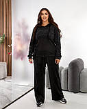 Костюм жіночий велюровий із декором, фото 4