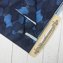 Футер двунитка "Сині соти" - 180см. (діджитал) ВІДРІЗ 0,65м