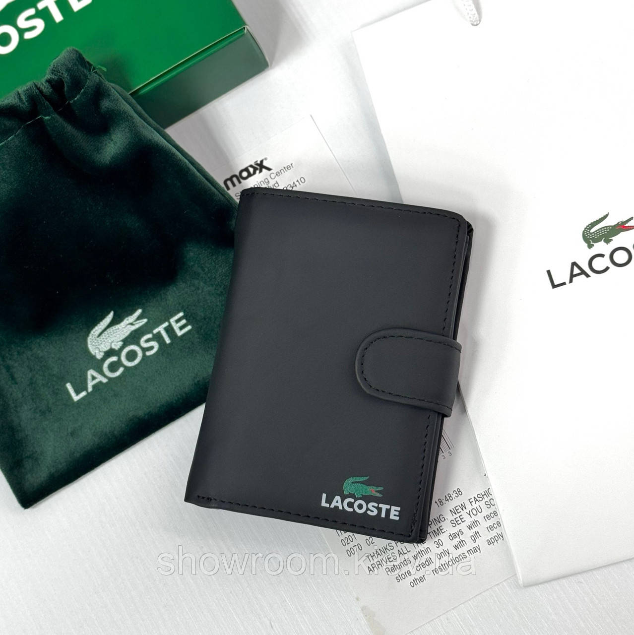Чоловіче брендове портмоне на застібці Lacoste (1721), фото 1