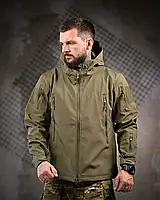 Тактическая демисезонная куртка Softshell хаки | военная куртка осень-весна Softshell олива