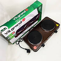 Плита побутова переносна ViLgrand VHP152F 1000 Вт, Кухонний посуд для готування електричний HL-71