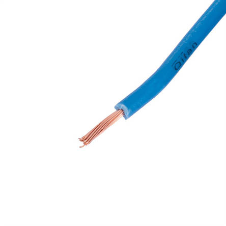 Дріт багатожильний 0.75mm2 (19AWG/24xD0.20 мм, мідь, PVC), синій, 1 м, фото 2