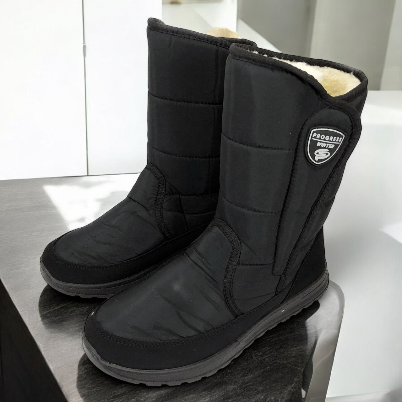 Чоловічі чоботи для активного відпочинку з гуми 42р, Зимові кросівки топ, Хутряні бурки WN-63, фото 1