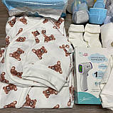 Готовий набір в пологовий будинок для новонародженого малюка + прозора сумка в подарунок EkoMama Ведмедики, фото 3