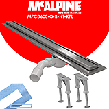 Лінійний трап 600 мм Omega Slim у комплекті з ніжками та ізоляційною мембраною MPCD600-O-B-NT-KPL McAlpine, фото 3