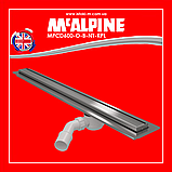 Лінійний трап 600 мм Omega Slim у комплекті з ніжками та ізоляційною мембраною MPCD600-O-B-NT-KPL McAlpine, фото 6