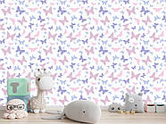 Самоклеючі плівка Oracal арт принт в дитячу, кімнату немовля "Різнокольорові силуети метеликів", фото 4
