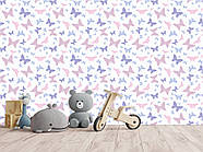 Самоклеючі плівка Oracal арт принт в дитячу, кімнату немовля "Різнокольорові силуети метеликів", фото 3