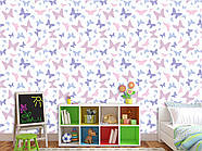 Самоклеючі плівка Oracal арт принт в дитячу, кімнату немовля "Різнокольорові силуети метеликів", фото 5