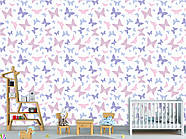 Самоклеючі плівка Oracal арт принт в дитячу, кімнату немовля "Різнокольорові силуети метеликів", фото 8