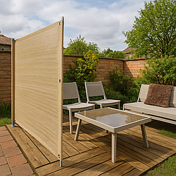 Затіняюча сітка з люверсами (кільцями) 1 на 5 м, бежева. Тент з люверсами з 4-х сторін, крок 50 см -UKMarket-