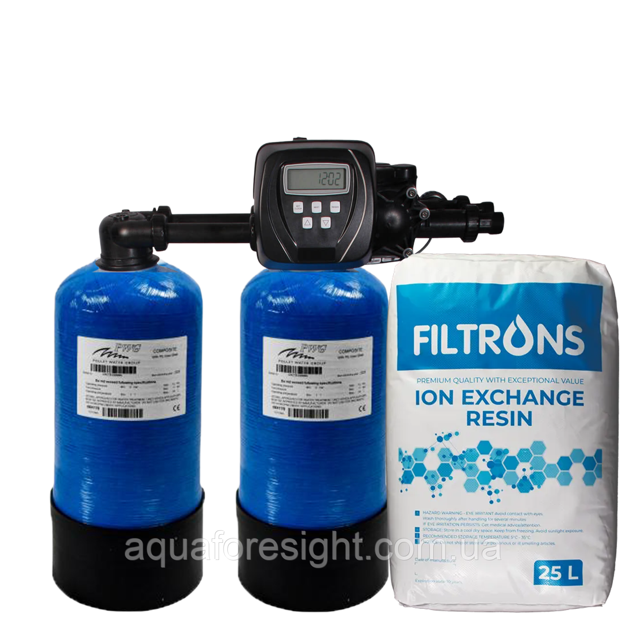 Система пом'якшення води 1017 Clack TT СІ TWIN (Filtrons ion exchange resin), ціна з ПДВ, фото 1