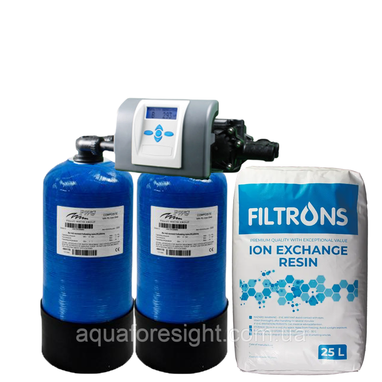 Система пом'якшення води 1017 Clack TT СK TWIN (Filtrons ion exchange resin), фото 1