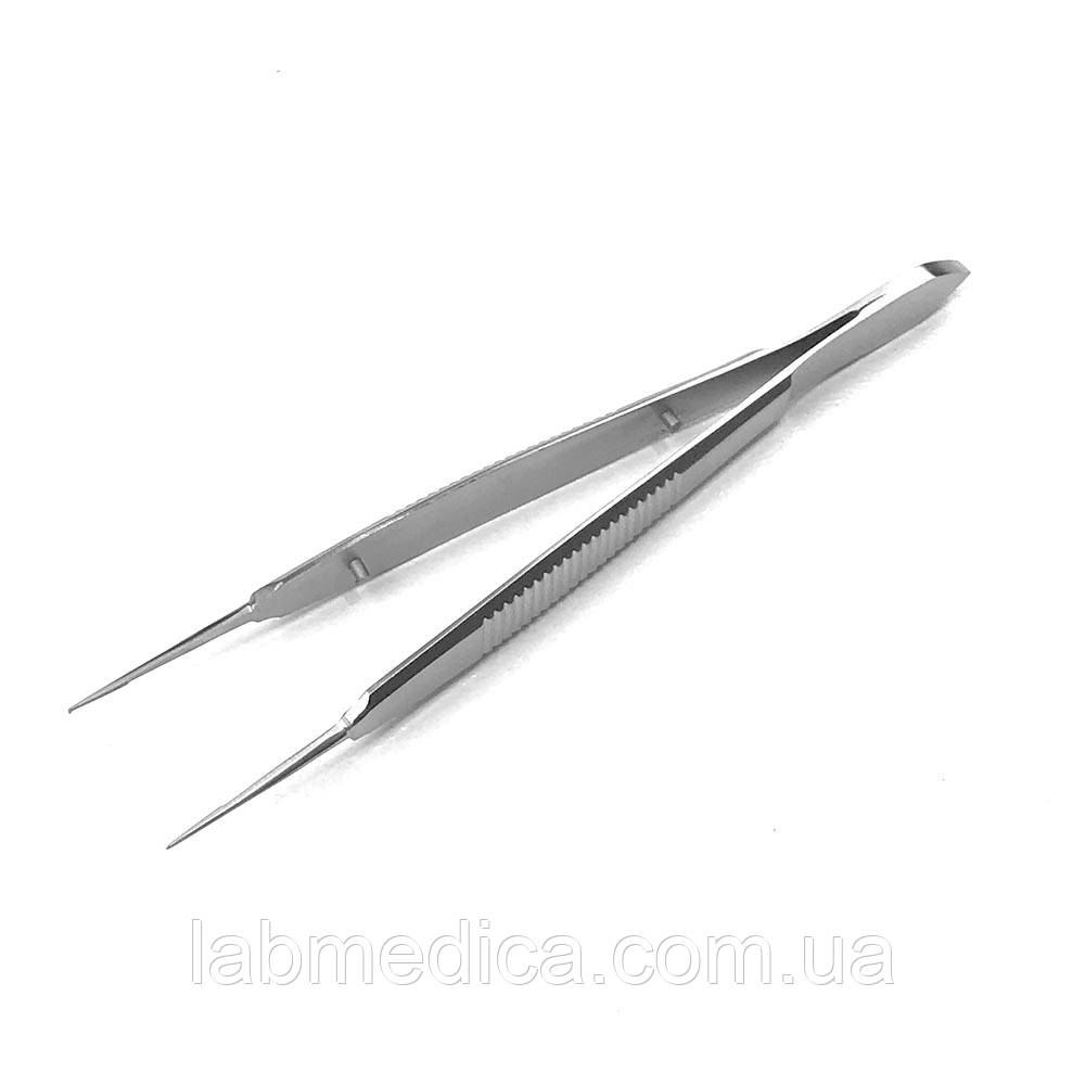 Пінцет шовний Castroviejo без улову 1x1 зубці Довжина 9 см SURGIWELOMED, фото 1