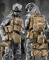 Плитоноска швидкий скидання +РПС в зборі піксель ПП7858