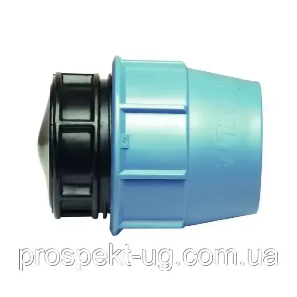 Заглушка обжимна Ду25 кінцева Unidelta ПНД, фото 1