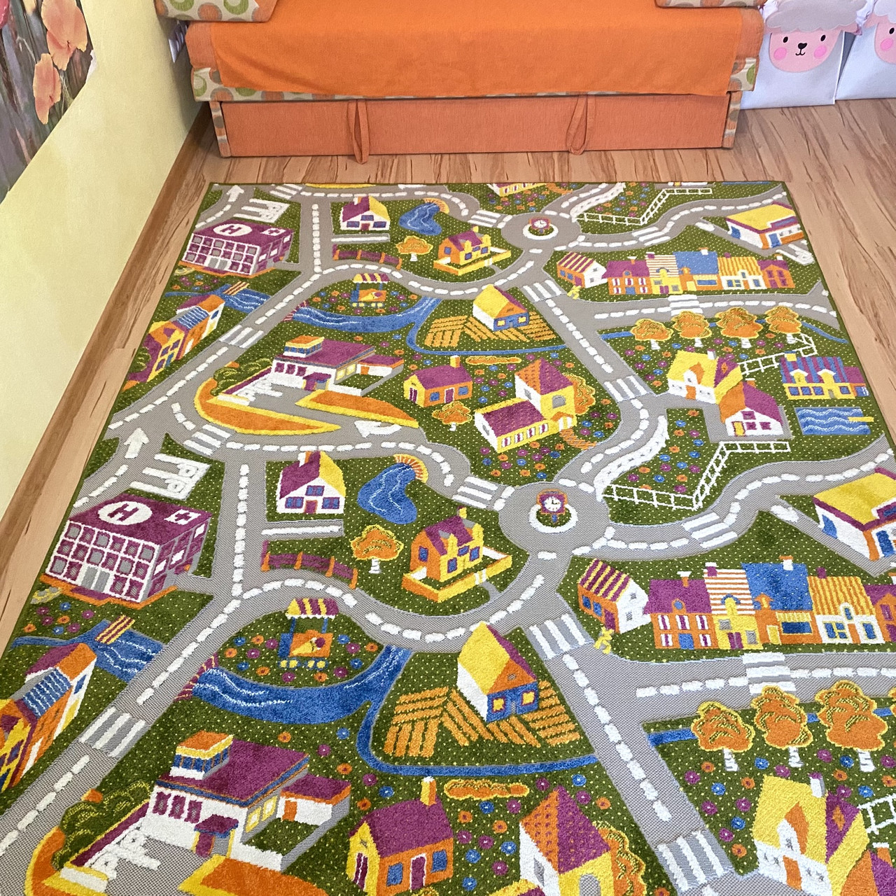 Дитячий ковролін для садочків та житлових кімнат Кіндер Мікс 51980 20 ширина 1,5 м, фото 1
