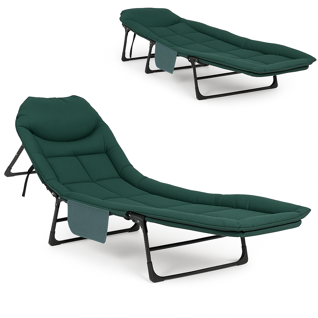 Складне ліжко LEOBRO з вбудованим матрацом Green (LB-FB-M1-GRN)