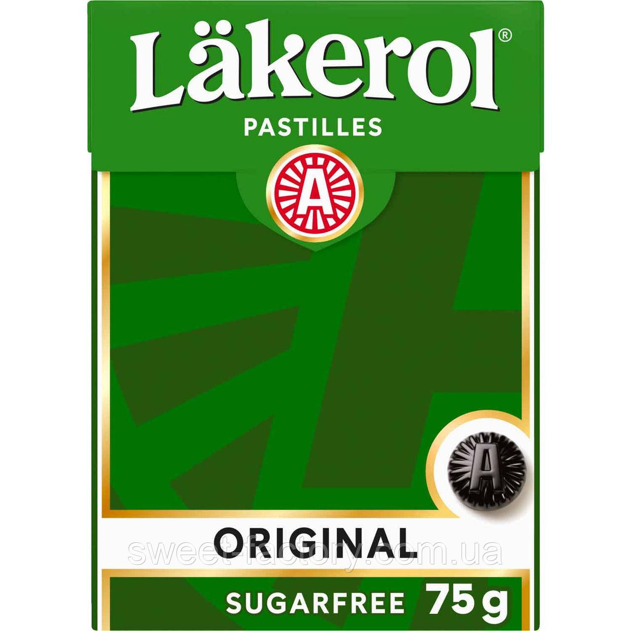 Лакричні цукерки Lakerol Original Sugar Free 75g, фото 1