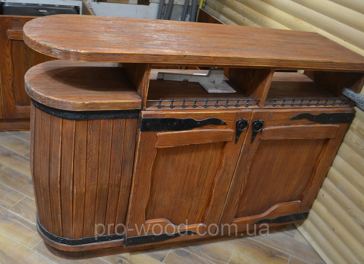 Барна стійка дерев'яна "Бочка" для кухні, фото 1