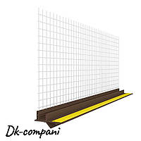 Профіль віконний примикаючий з сіткою Vertex 2,5м коричневий