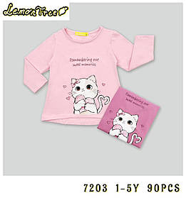 Реглан для дівчаток оптом, Lemon tree, 1-5 рр., арт. 7203