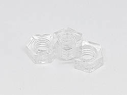 Нейлонова гайка M4 прозора шестигранна