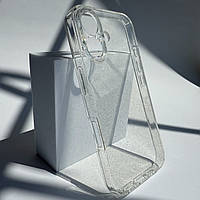 Прозрачный силиконовый чехол с микроблеском на Apple iPhone 16
