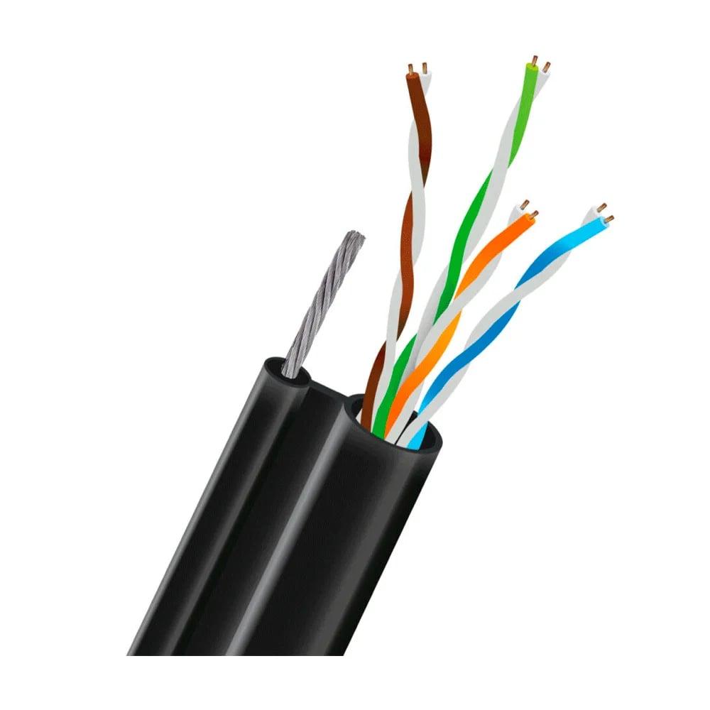 Кабель КППт-ВП (100) 4*2*0,51 (U/UTP-cat.5E) outdoor+трокс OK-NET