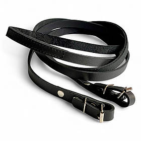 Повід для коня Horse Stall шкіряний 230 см. Повід для верхової їзди, одинарна шкіра, чорний