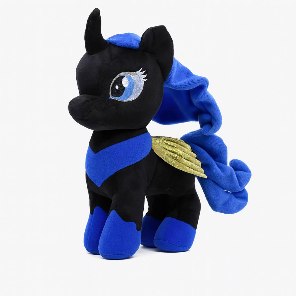 М'яка іграшка Єдиноріг Принцеса Луна 31 см — чорний плюшевий поні з синьою гривою арт. 00084-84, фото 1