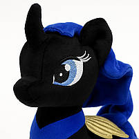 М'яка іграшка Єдиноріг Принцеса Луна 31 см — чорний плюшевий поні з синьою гривою арт. 00084-84, фото 3