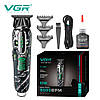 Машинка для стрижки з додатковими насадками VGR, Електрична машинка тример для волосся і бороди WO-55, фото 3