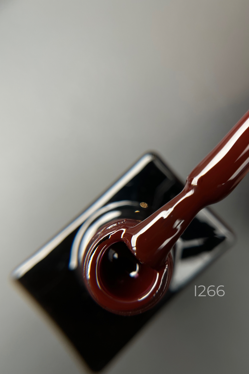 Кольоровий новорічний гель-лак I266 (Святковий шоколад) Дизайнер 9 мл- для манікюру та педикюру, фото 1