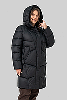 Зимове пальто - пуховик прямого силуету Мілорі