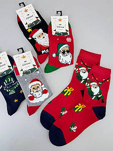 Неймовірні новорічні чоловічі шкарпетки "Корона"  (41-47зуття) 5 пар/уп