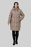 Елегантне зимове пальто-пуховик прямого силуету створене Мілорі, фото 7