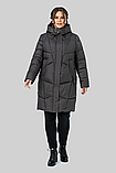 Зимове пальто прямого крою з наповнювачем із біопуху Мілорі, фото 8