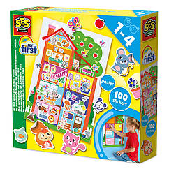 Набір для дитячої творчості SES Creative з наліпками серії My first - Затишний будинок 14476S